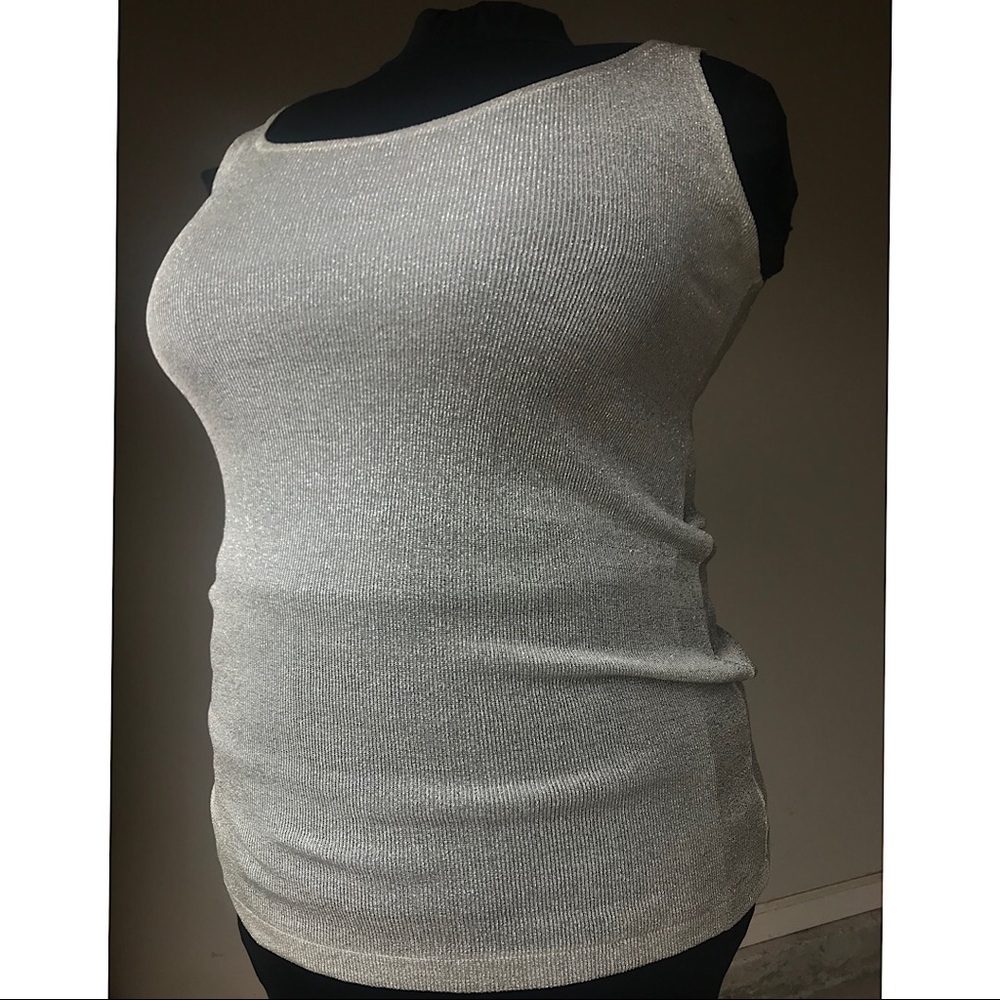 Silver sparkle vintage Victoria’s Secret tank top.